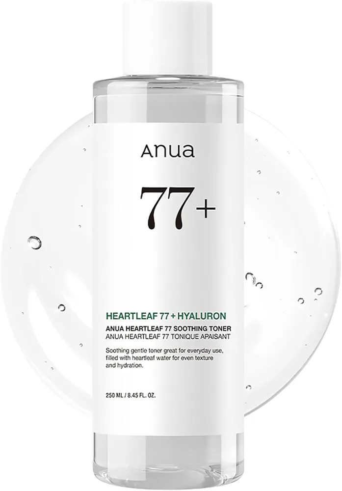 ANUA Anua Heartleaf 77 Soothing Toner, Moisturizing & Calming Facial Toner for Glass Skin, Hyaluronic Acid, Lightweight Hydra
