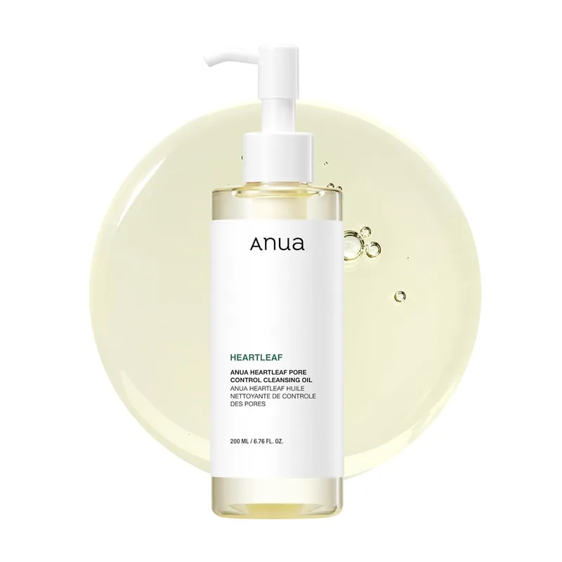ANUA Anua Heartleaf Pore Control Cleansing Oil, Pore Cleanser, Sebum Care, Gentle Melting Oil Cleanser for Face, Safe For All
