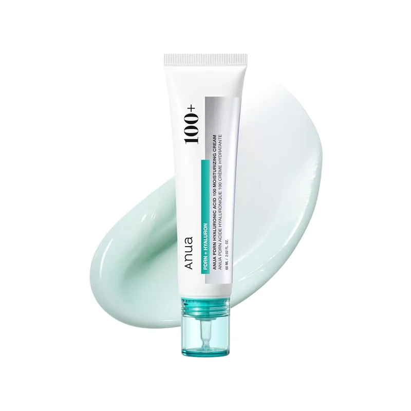 ANUA Anua PDRN Hyaluronic Acid 100 Moisturizing Cream, Lightweight, Non-Greasy Hydrating Face Moisturizer with Salmon DNA for
