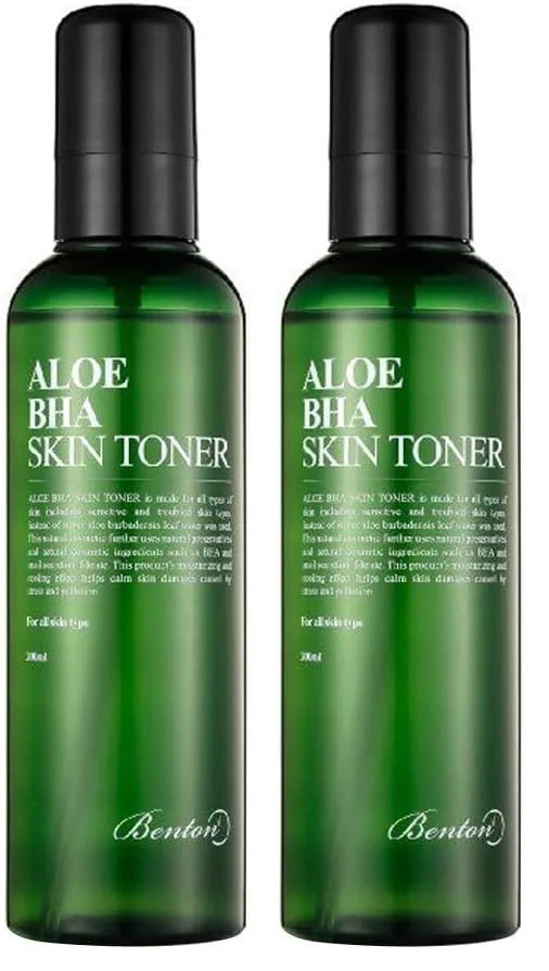 BENTON Benton Benton Aloe bha Skin Toner Facial moisturizer, 200 gr, 200 Gram (Pack of 2)