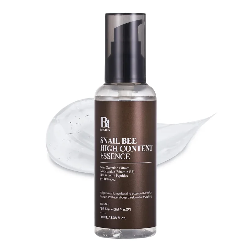 BENTON BENTON Snail Bee High Content Essence 100ml (3.38 fl oz.) - Snail Mucin Essence with Niacinamide & Bee Venom