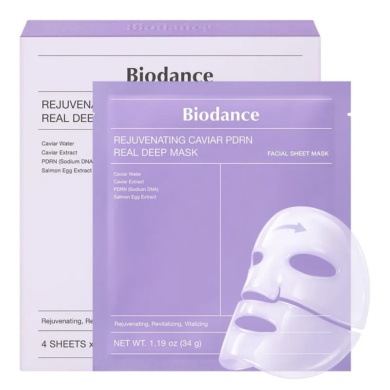 BIODANCE BIODANCE Rejuvenating Caviar PDRN Real Deep Mask, Overnight Hydrogel Face Mask, Skin Firming, Radiance, Enhancing Skin R