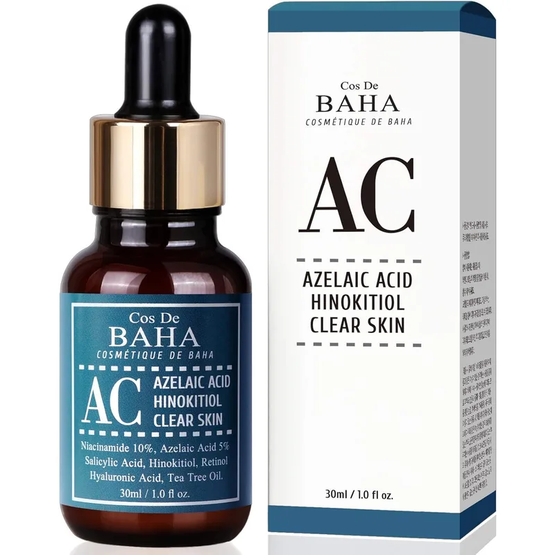 Cos De BAHA Cos De BAHA Azelaic Acid Clearing Serum 1 Fl Oz – Azelaic Acid 5%, Retinol 0.1%, Salicylic Acid, Niacinamide & Tea Tree