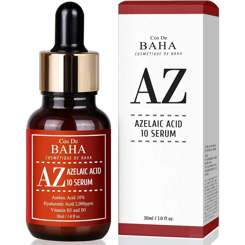 Cos De BAHA Cos De BAHA Premium Azelaic Acid 10% Serum 1 Fl Oz – Niacinamide & Panthenol Face Serum for Blemish-Prone, Redness-Prone