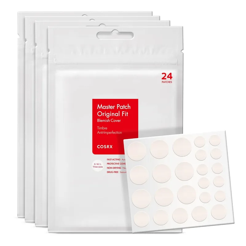 COSRX COSRX Acne Pimple Patches Absorbing Hydrocolloid Original 3 Size Patches for Blemishes and Zits Cover, Absorbs Zits & Bl