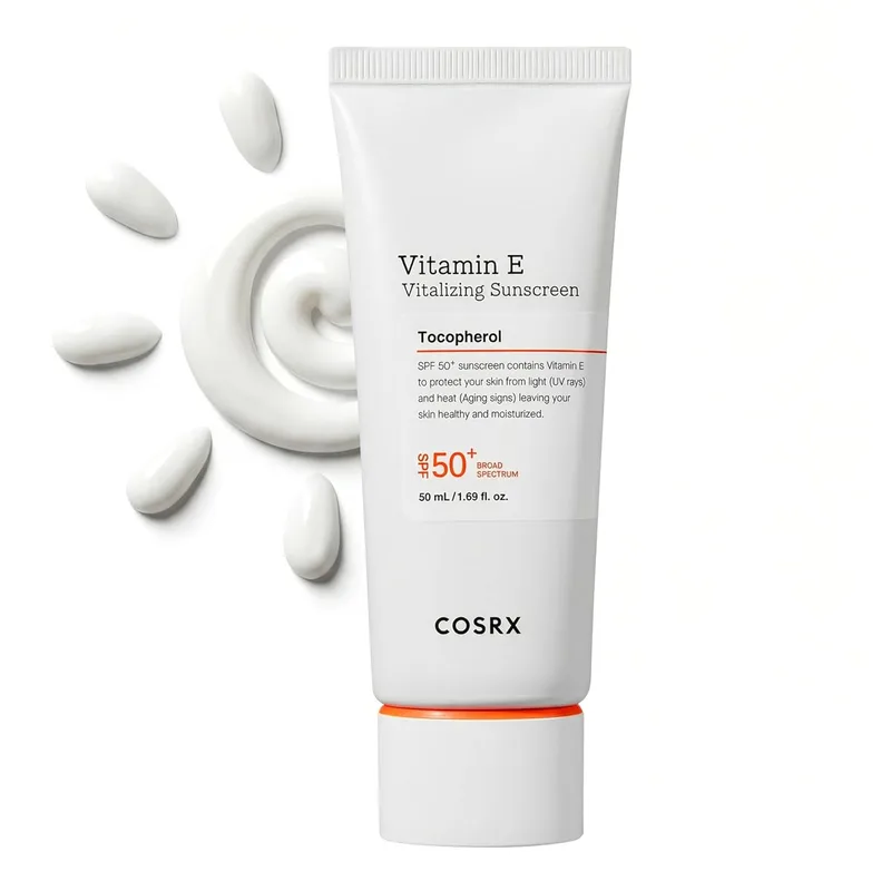 COSRX COSRX Vitamin E Sunscreen for Oily Skin SPF 50, Natural Glow Face Sunscreen, Lightweight, Non-Sticky, No White Cast, Hyd