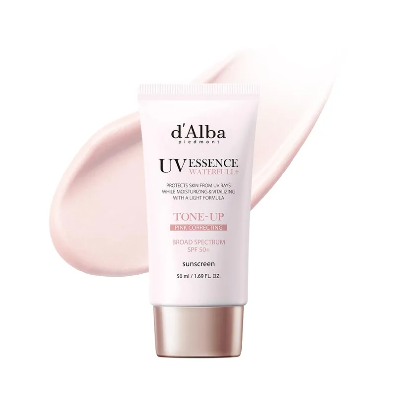 d'alba Piedmont d'alba Piedmont Waterfull Tone-Up Sunscreen Serum BROAD SPECTRUM SPF 50 + Korean Sunscreen for Face, All Skin Tones (1.6