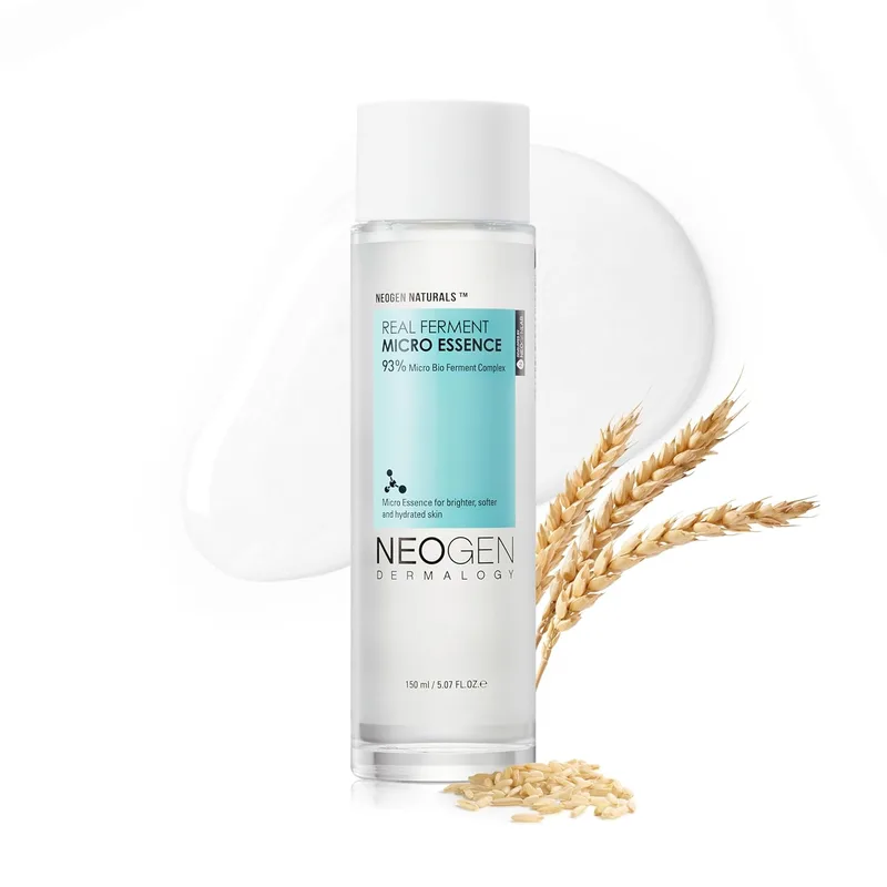 DERMALOGY by NEOGENLAB NEOGEN Dermalogy Real Ferment Micro Essence - 93% Fermented First Essence Toner with Bifida & Sake Rice for a Dewy, Glas
