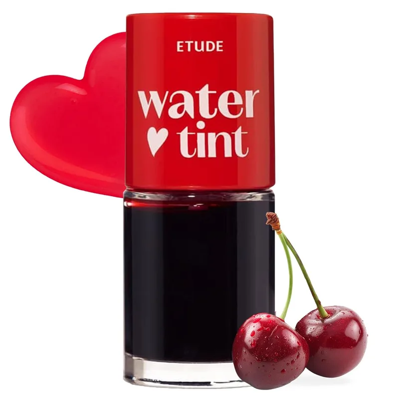 ETUDE ETUDE Dear Darling Water Tint Cherry Ade, Lip and Cheek Stain, Watercolor Blush Tint for Sun-Kissed Flush, Smudge Proof