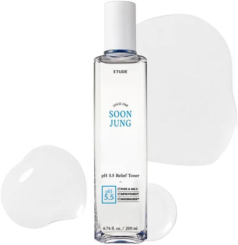 ETUDE ETUDE SoonJung pH5.5 Relief Toner, Hydrating Toner for Sensitive Skin, Vegan Face Toner, Panthenol, Madecassoside, Moist