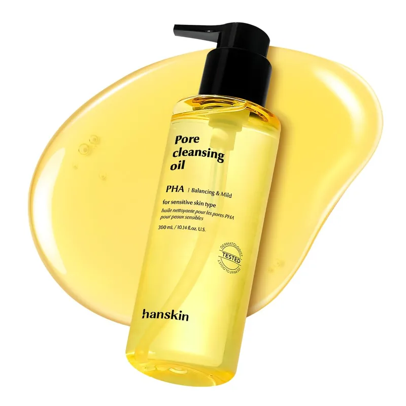 Hanskin Hanskin PHA Pore Cleansing Oil - Korean Cleansing Oil for Face, Lightweight Makeup Remover & Oil Cleanser, Removes Makeu