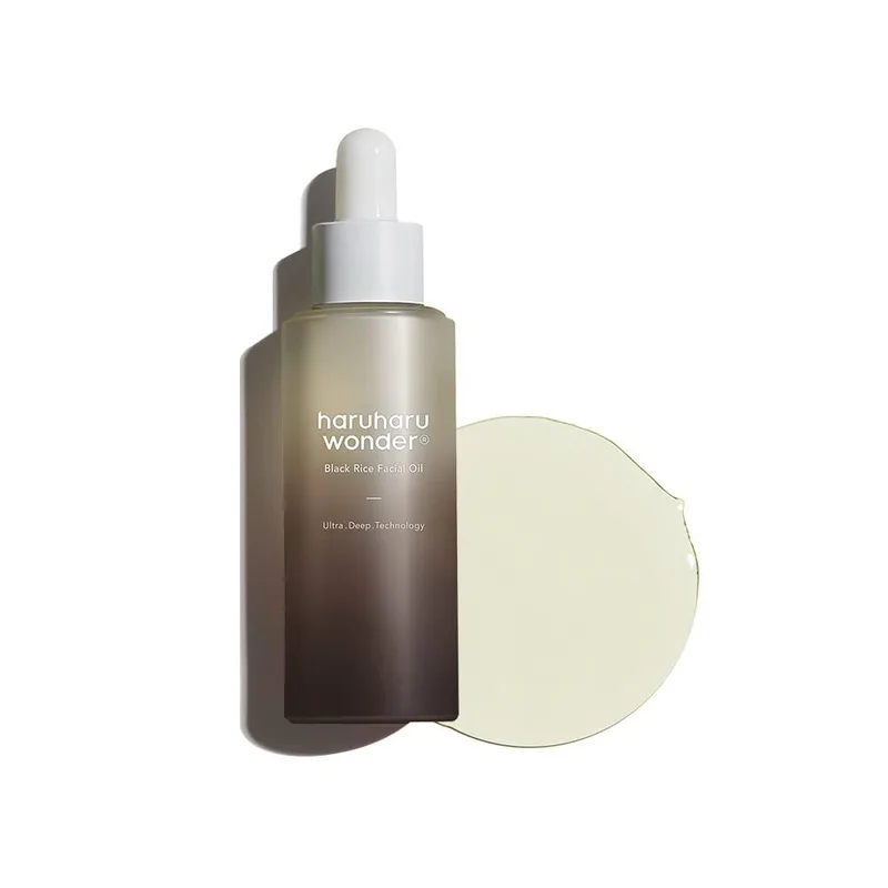 HARUHARU HARUHARU wonder Black Rice Facial Oil, Fast Absorbing, Radiant Skin, For all type of skin, Vitamin E Korean Skicare, Veg