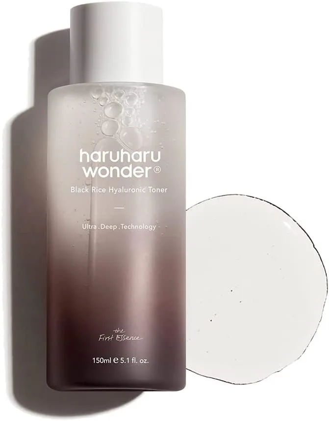 HARUHARU haruharu Wonder Black Rice Hyaluronic Toner, Deep Hydration, Glass Skin, Hyaluronic Acid, Lavender Oil, Skin Plumpling,