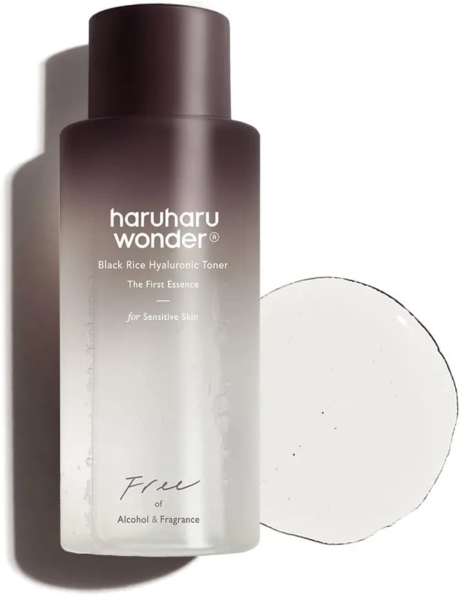 HARUHARU haruharu wonder Black Rice Hyaluronic Toner for Sensitive Skin, Alcohol Free, Fragrance Free, Deep Hydration, Glass Skin