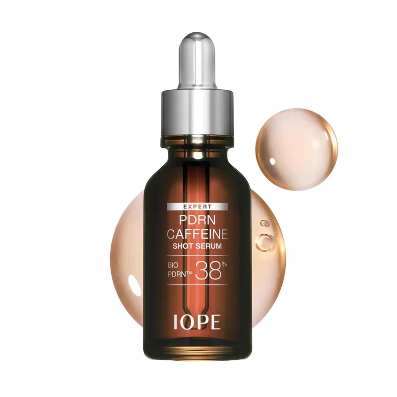 IOPE IOPE Expert PDRN Caffeine Shot Serum - Anti-Aging Face Serum to Visibly Depuff, Smooth, and Rejuvenate Tired Skin - With