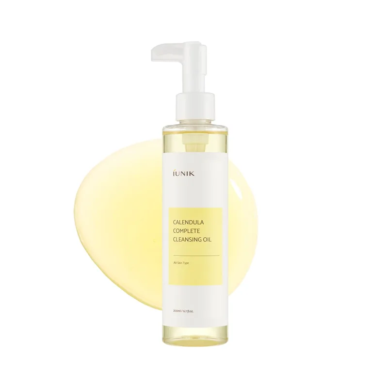 IUNIK IUNIK Calendula Complete Cleansing Oil – Calendula & Jojoba Oil Vegan Oil Cleanser for Blackhead Care, Makeup & Sunscree