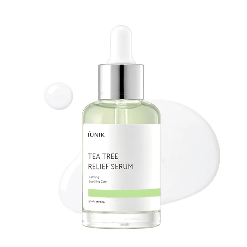 IUNIK IUNIK Tea Tree Relief Serum – Tea Tree & Centella Asiatica Lightweight Vegan Ampoule for Soothing, Calming & Oil Balance