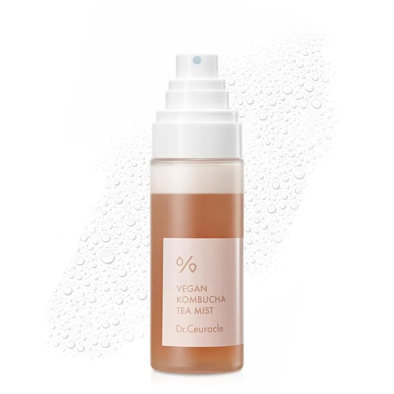 leegeehaam Dr.Ceuracle Vegan Kombucha Tea Mist - Hydrating Face Mist, Portable Milky Spray Serum, Korean Skincare for Stocking Stuf