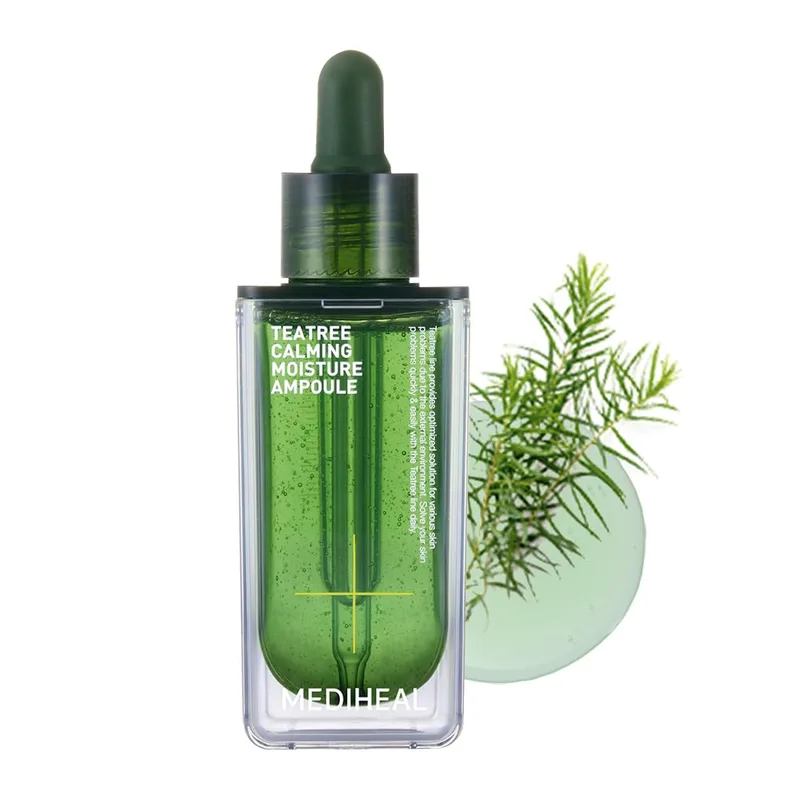 MEDIHEAL MEDIHEAL Teatree Calming Moisture Ampoule (1.7 fl oz, 1 Pack) - Quick Calming and Deep Hydrating with Teatree Leaf Water