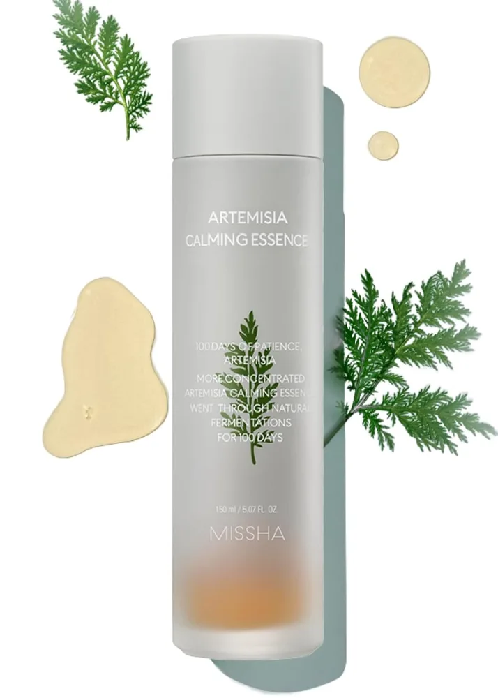 MISSHA MISSHA Artemisia Calming Essence 5.07 Fl oz / 150ml - 100% Artemisia Annua Extract Facial Toner for Sensitive Skin, Kore