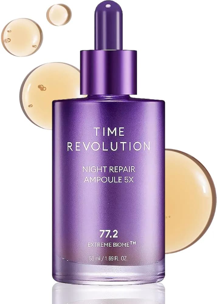 MISSHA MISSHA Time Revolution Night Repair Face Serum Ampoule (5th Gen) - Overnight Probiotic Skincare for Revitalization and R