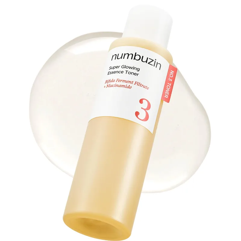 numbuzin numbuzin No.3 Super Glowing Essence Toner, Fermented Toner for Skin Glow & Texture, Bifida, Niacinamide, Hydrating, Radi