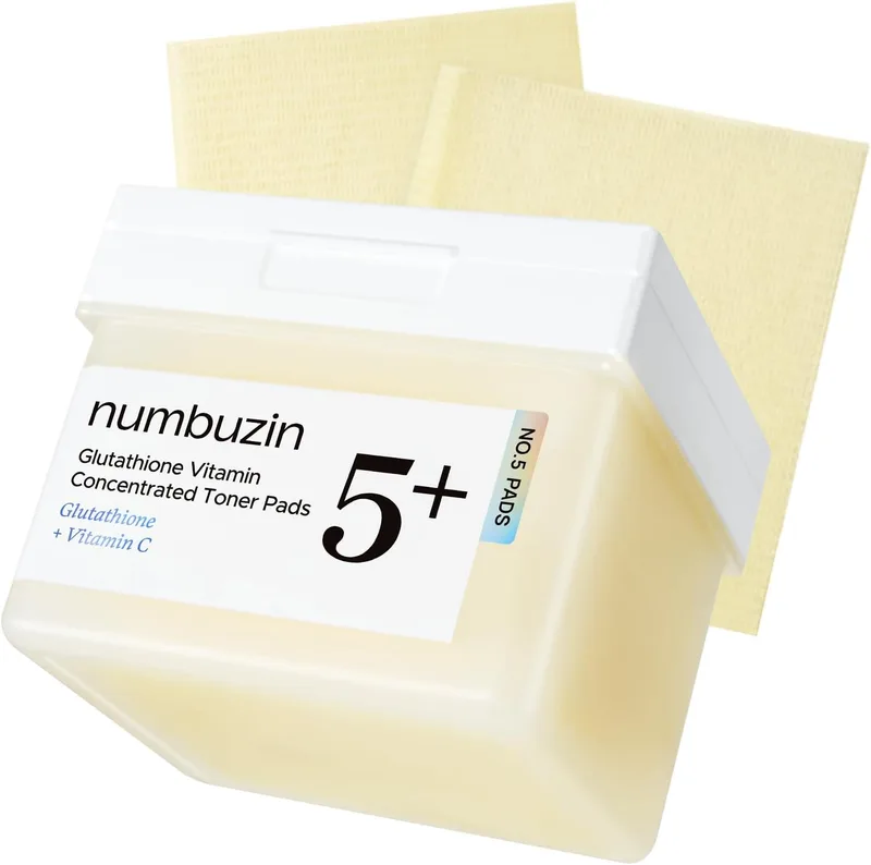 numbuzin numbuzin No.5 Vitamin-Niacinamide Concentrated Pad, Daily Double-Sided Facial Pads with Glutathione, PHA & LHA for a Fre