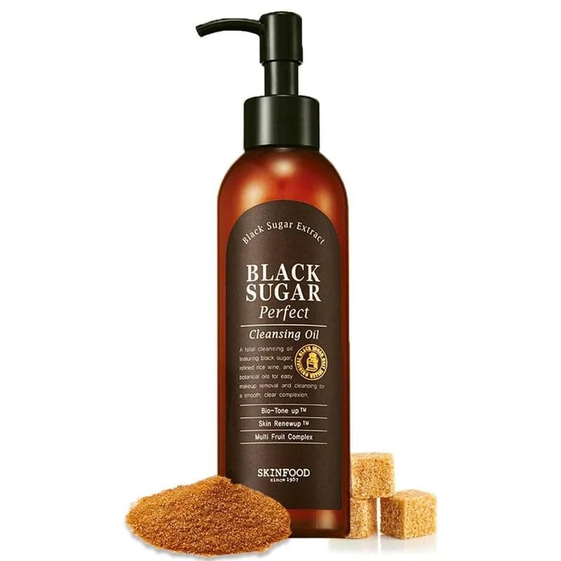 SKINFOOD 1957 Skinfood Black Sugar Perfect Cleansing Oil (200ml, 6.76 fl.oz)- Rich in Mineral Black Sugar, Refined Rice Wine, Botanica