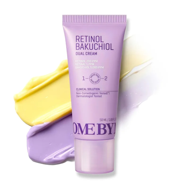 SOME BY MI SOME BY MI Retinol Bakuchiol Dual Cream – 1.69oz, 50ml – Korean Collagen & Retinol Face Moisturizer for Glass Skin – Bar