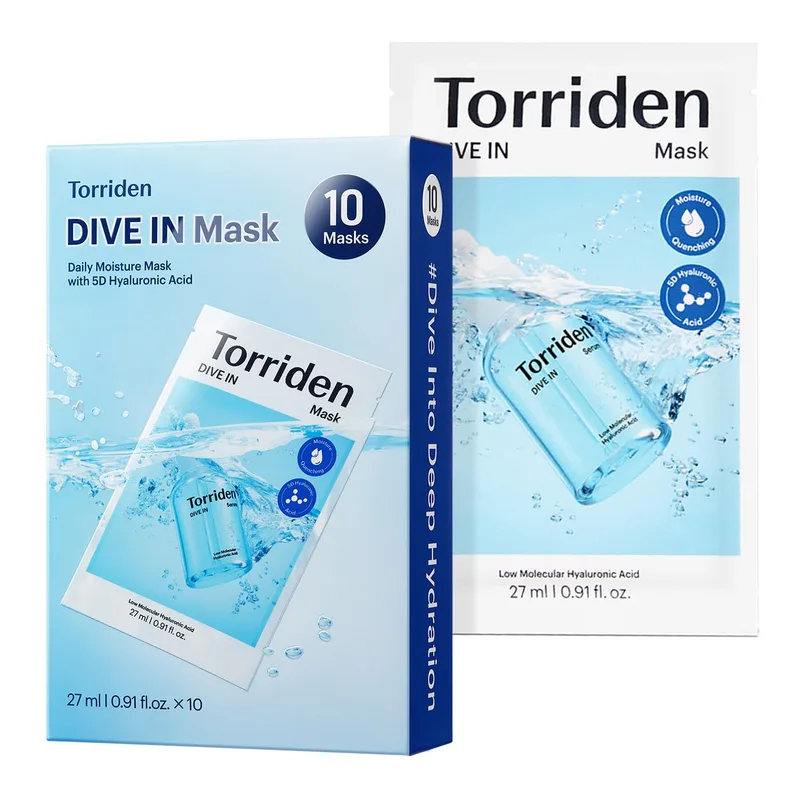 Torriden Torriden DIVE IN Hyaluronic Acid Facial Mask (10 sheets)
