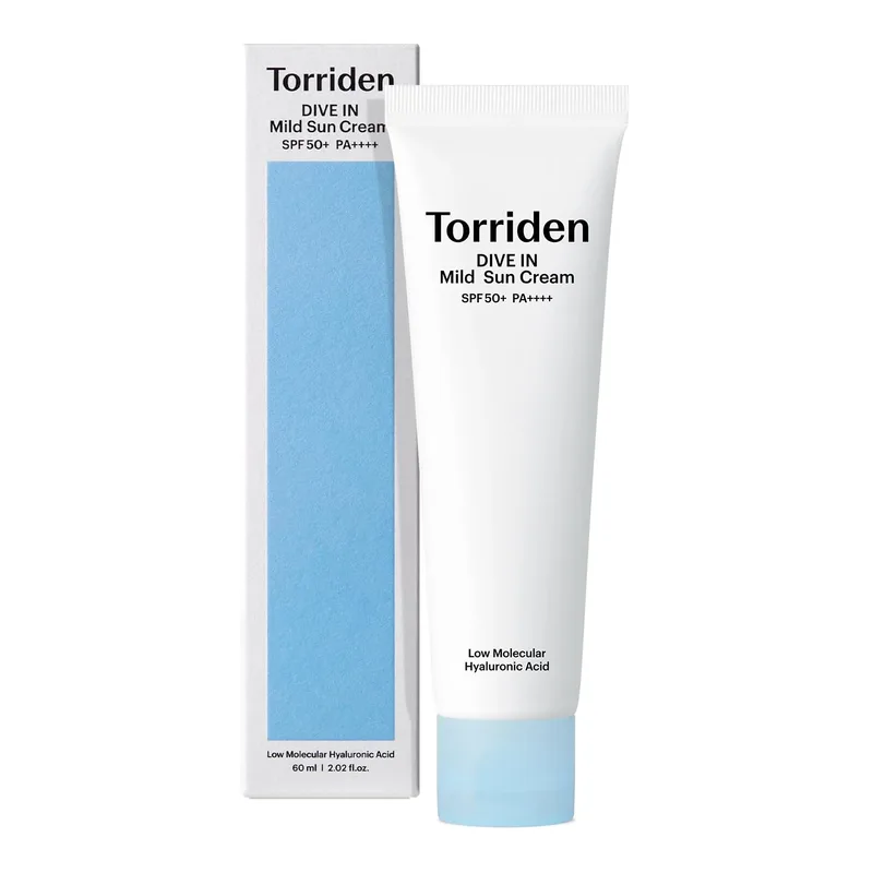 Torriden Torriden DIVE-IN Mild Sunscreen, Vegan, Broad Spectrum SPF 50+ PA++++, Hyaluronic Acid Infused Non-Nano, Reef-Safe Miner
