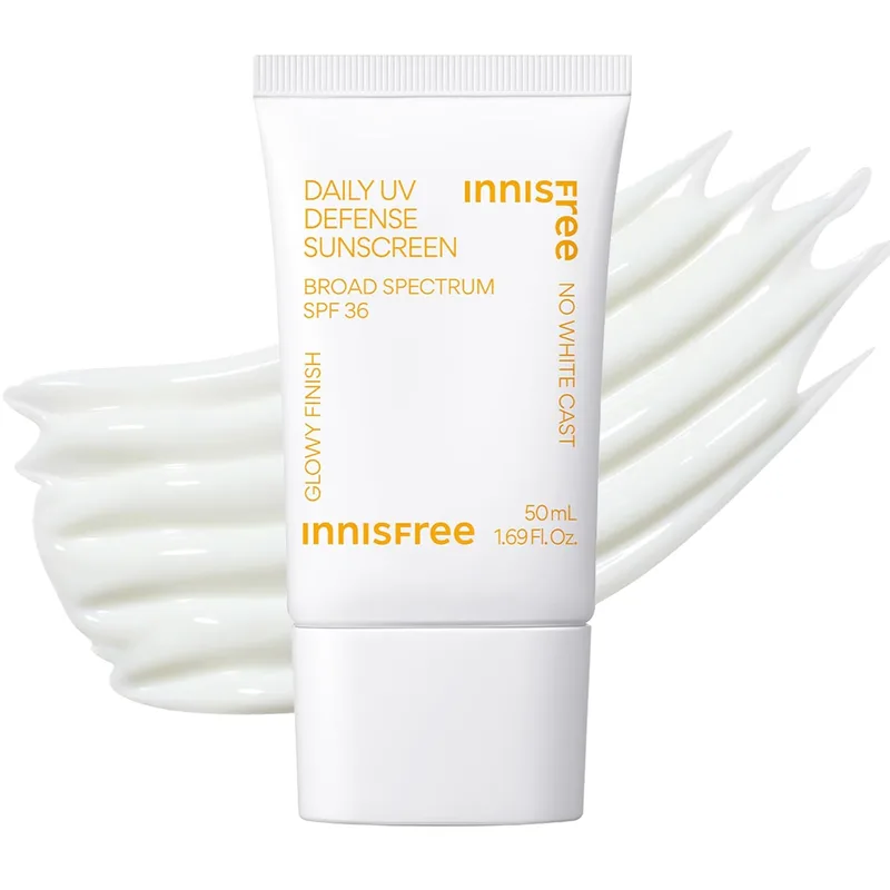 innisfree innisfree Daily UV Defense SPF 50+ PA++++ Korean Face & Body Sunscreen, Broad Spectrum, Invisible Finish, No White Cast,